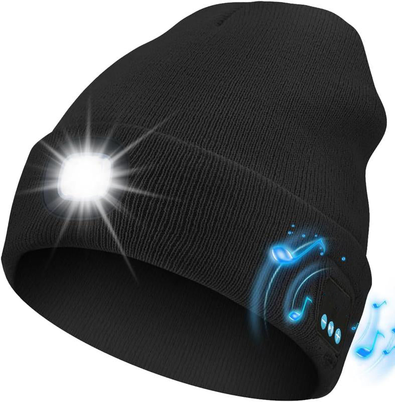 🎄 Christmas Knit Hat with 6-LED Headlamp | 50% OFF Festival Lights & Winter Hat Set(副本)