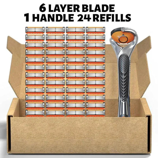 🔥 60% OFF | 24pc Razor Blade Refills + FREE Handle