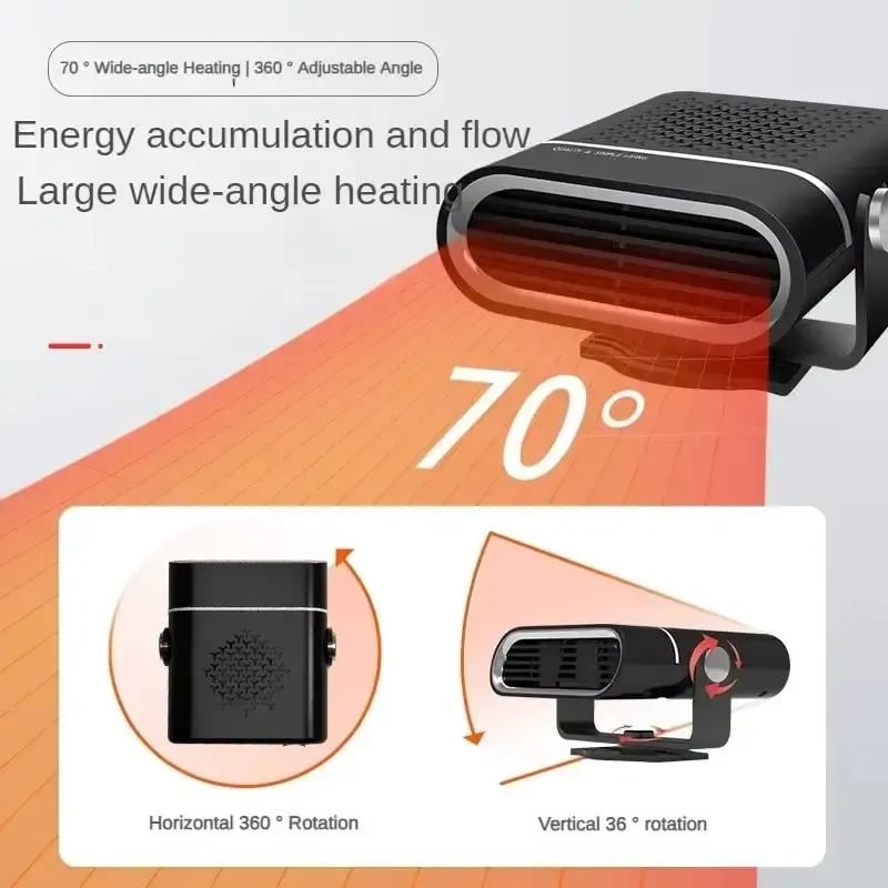 🚨 60% OFF Black Friday | 12V/24V Portable Car Heater | Fast Heating Fan