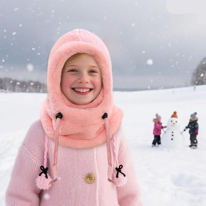 🧣 50% OFF Holiday Deal | Kids' Full Face Winter Mask | Detachable Hood for Ski & Play
