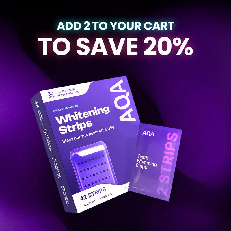 🎄 Christmas Special! AQA Teeth Whitening Strips - 21 Treatments | Safe for Enamel & Sensitive Teeth | 50% OFF（副本）