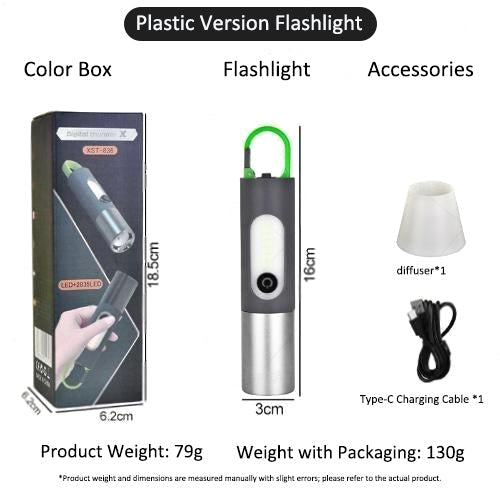 🎄 50% OFF Christmas Special! 2-in-1 Flashlight & Power Bank | Digital Display & Zoom | 4X Waterproof