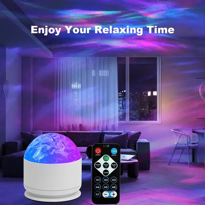 ✨ Starry Night Pro: 7-Color Galaxy Projector 🌠 | Music Rhythm Sync 🎵 | Ocean Wave & 3D Ripple Effects 🌊 | Perfect Christmas Gift 🎁