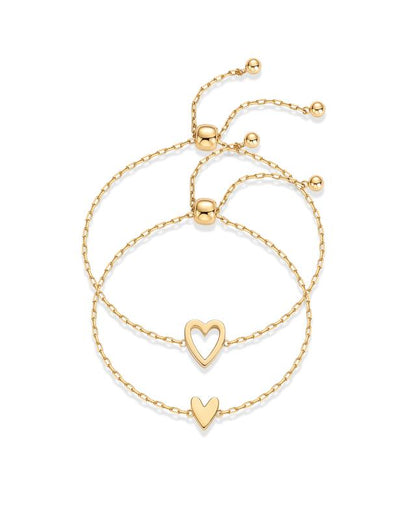 DIYSTAR Dainty Heart Charm Bracelet - Adjustable Link Chain for Women, Meaningful Gift（副本）