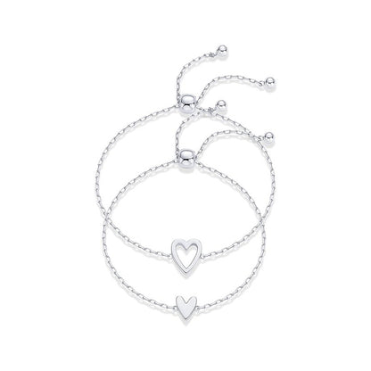 DIYSTAR Dainty Heart Charm Bracelet - Adjustable Link Chain for Women, Meaningful Gift（副本）