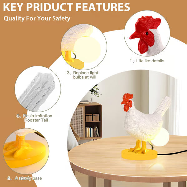 ⏰Christmas Limited Sale 49% OFF!!🐓Chicken Design Desktop Decorative Light（副本）