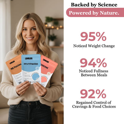 LOVILDS Targeted Gut & Bloat Relief Patches | Vegan Steady-Release Formula