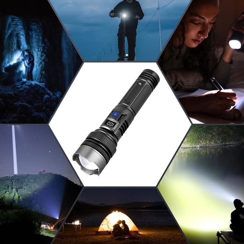 🎄 50% OFF Christmas Special! 2-in-1 Flashlight & Power Bank | Digital Display & Zoom | 4X Waterproof（副本）