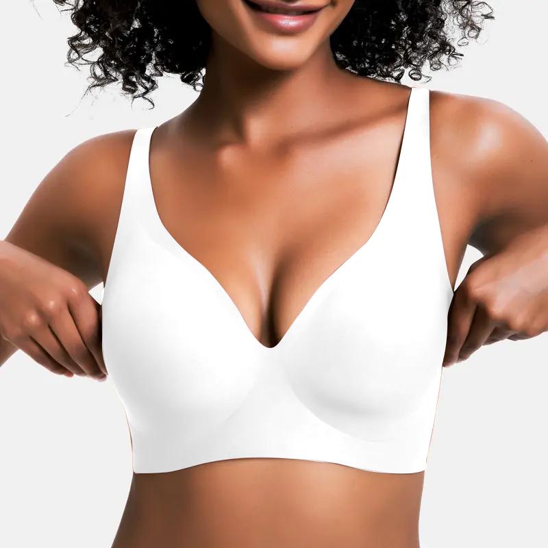 🔥 80% OFF! Wireless Comfort Bras for Women - Seamless Push Up Bralette & Deep V Neck Everyday Bra（副本）