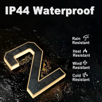 🏠Solar Illuminated House Number Sign | Auto-Sensing Light | Modern Farmhouse Style（副本）