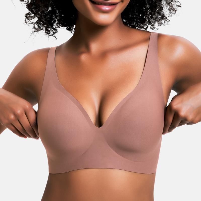 🔥 80% OFF! Wireless Comfort Bras for Women - Seamless Push Up Bralette & Deep V Neck Everyday Bra（副本）