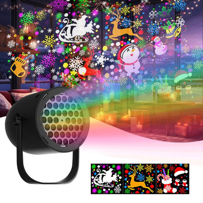 🔥LAST DAY SALE-80% OFF🔥-⭐ LED Christmas Projection Lamp – 16 Patterns of Pure Holiday Magic! 🎄✨（副本）