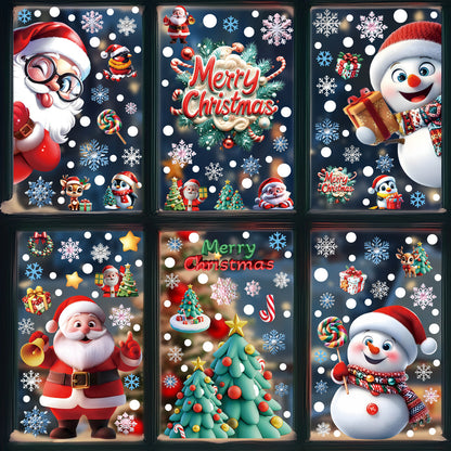 🎄 Christmas Static Cling Decals 50% OFF | Snow House, Snowman & Santa Window Stickers for Home & Shop Display（副本）