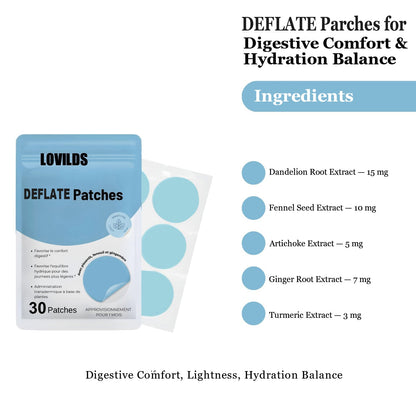 LOVILDS Targeted Gut & Bloat Relief Patches | Vegan Steady-Release Formula
