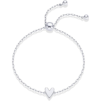 DIYSTAR Dainty Heart Charm Bracelet - Adjustable Link Chain for Women, Meaningful Gift（副本）