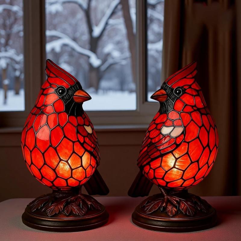 🚨 50% OFF Christmas Robin Lamp | Hand-Painted Resin Decor | Cozy Bedside Ligh