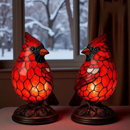 🚨 50% OFF Christmas Robin Lamp | Hand-Painted Resin Decor | Cozy Bedside Ligh