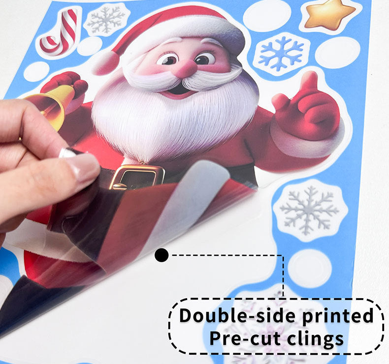 🎄 Christmas Static Cling Decals 50% OFF | Snow House, Snowman & Santa Window Stickers for Home & Shop Display（副本）