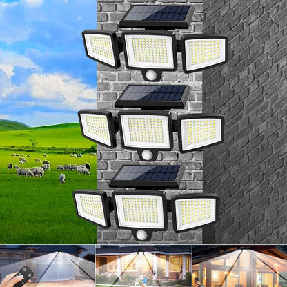 🦃 Black Friday Solar Deal! 2500LM 3-Head Security Lights | IP65 Waterproof & 3 Lighting Modes