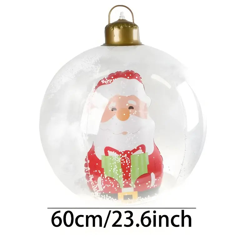 60cm Inflatable Christmas Decorative Ball Set (with LED light and red background)（副本）