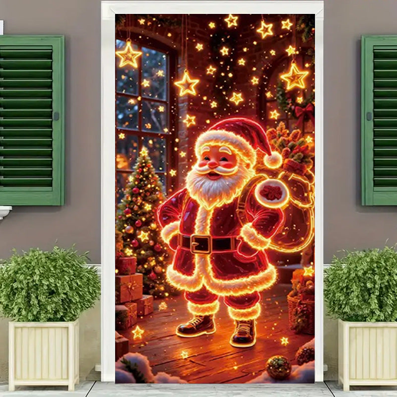 ✨ Christmas Door Curtain Party Banner - 80% OFF Limited Time | Black Friday Special（副本）