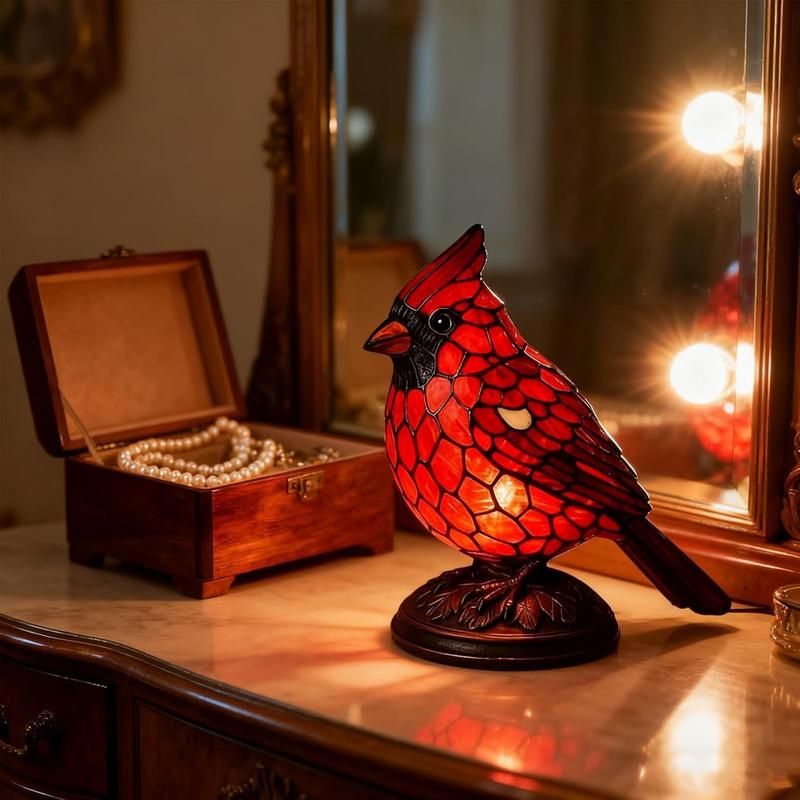 🚨 50% OFF Christmas Robin Lamp | Hand-Painted Resin Decor | Cozy Bedside Ligh