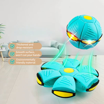 🎄 Christmas Magic Light Ball - 3-in-1 Transforming Flying Saucer & Bouncing Toy | Black Friday Special!（副本）