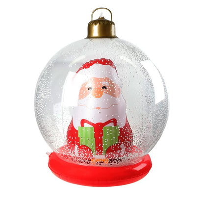 60cm Inflatable Christmas Decorative Ball Set (with LED light and red background)（副本）