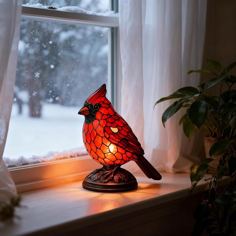 🚨 50% OFF Christmas Robin Lamp | Hand-Painted Resin Decor | Cozy Bedside Ligh
