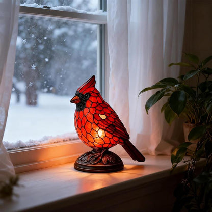 🚨 50% OFF Christmas Robin Lamp | Hand-Painted Resin Decor | Cozy Bedside Ligh