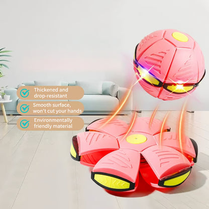 🎄 Christmas Magic Light Ball - 3-in-1 Transforming Flying Saucer & Bouncing Toy | Black Friday Special!（副本）