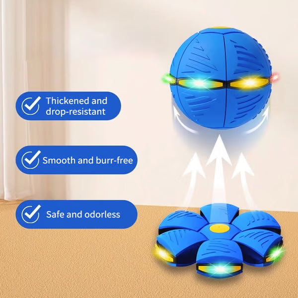 🎄 Christmas Magic Light Ball - 3-in-1 Transforming Flying Saucer & Bouncing Toy | Black Friday Special!（副本）