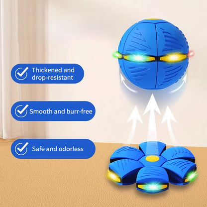 🎄 Christmas Magic Light Ball - 3-in-1 Transforming Flying Saucer & Bouncing Toy | Black Friday Special!（副本）