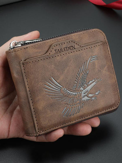 🔥Black Friday 50% OFF--Men's Vintage Eagle Embossed Short Wallet（副本）