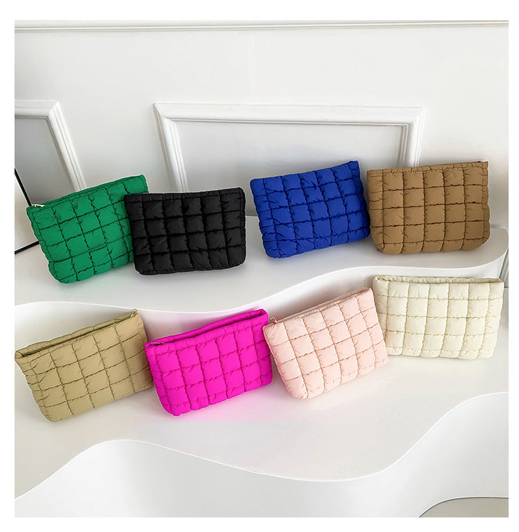 🎁 Black Friday Deal! Quilted Clutch Bag - Large Capacity Travel Organizer with Zipper | Perfect Thanksgiving & Christmas Gift for Women & Girls（副本）