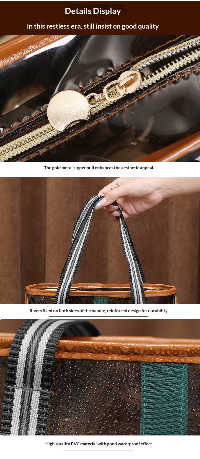 🛍️Vintage Clear Makeup Bag | Large Waterproof Cosmetic Case | Black Friday 60% OFF! 💄✨