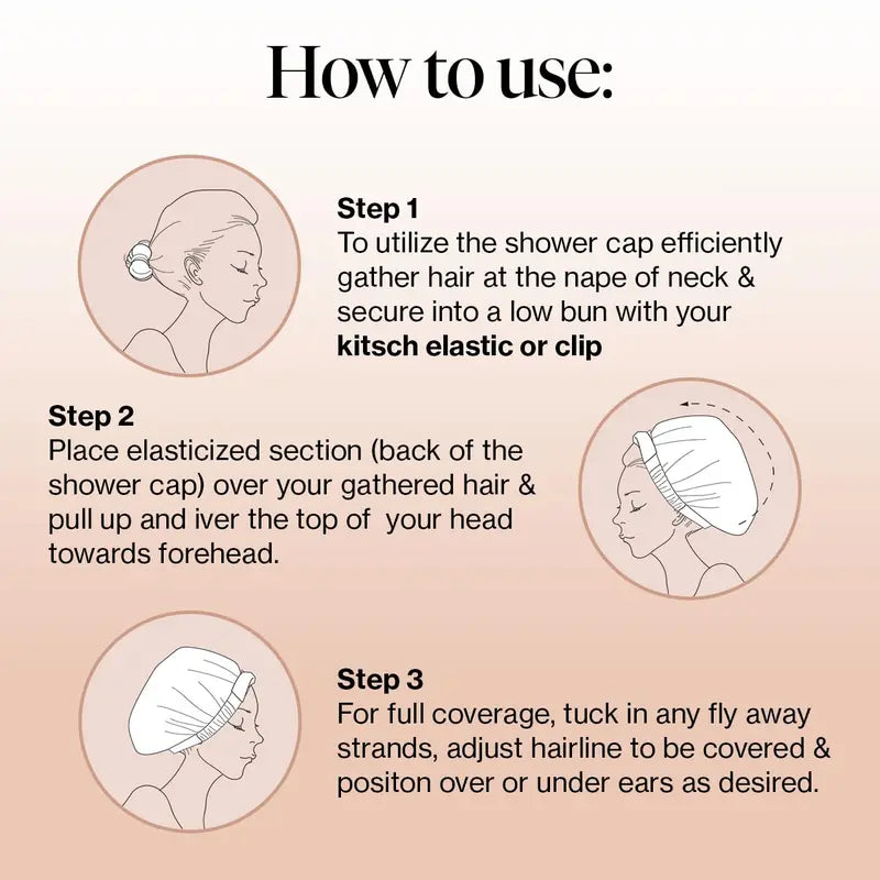 🛁 Satin-Lined Waterproof Caps | 4 Colors | Black Friday Special 🎁（副本）