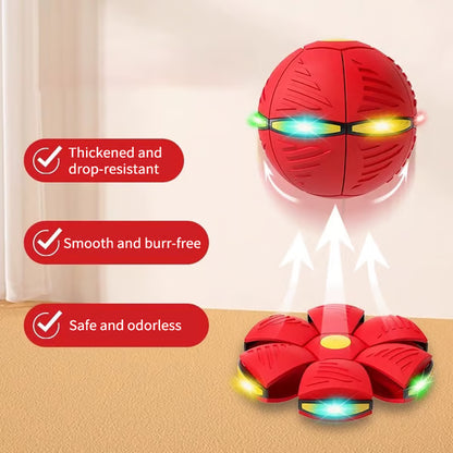 🎄 Christmas Magic Light Ball - 3-in-1 Transforming Flying Saucer & Bouncing Toy | Black Friday Special!（副本）