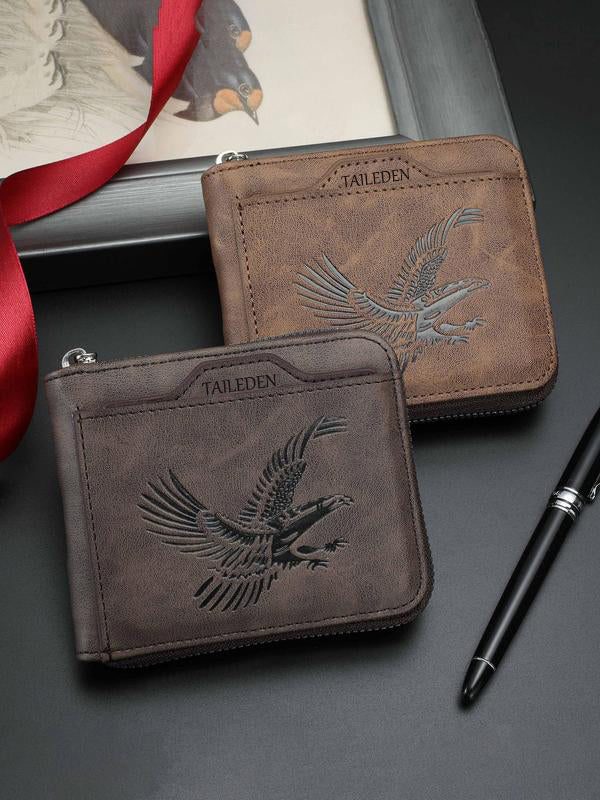 🔥Black Friday 50% OFF--Men's Vintage Eagle Embossed Short Wallet（副本）