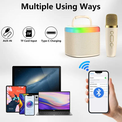 🔥 Black Friday 49% OFF! Portable Singing Set with Wireless Microphones 🎤（副本）