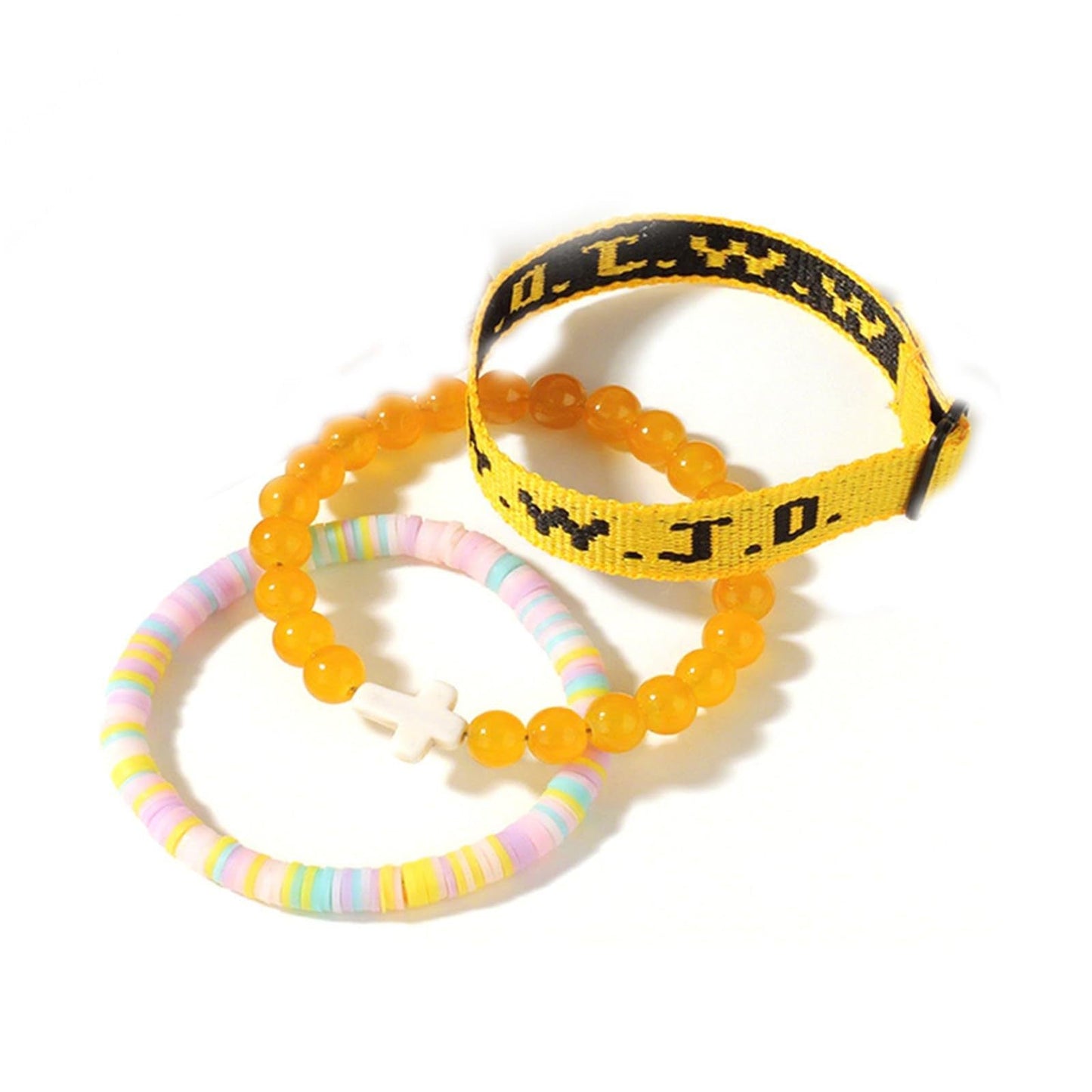 🔥50% off on the last day!🔥Letter Design Beaded Bracelet