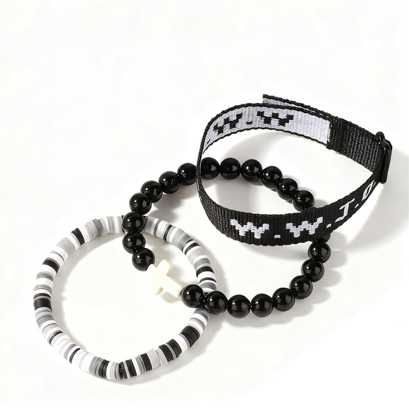 🔥50% off on the last day!🔥Letter Design Beaded Bracelet