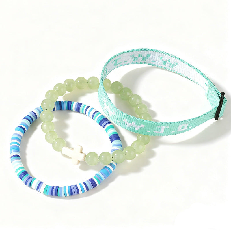 🔥50% off on the last day!🔥Letter Design Beaded Bracelet