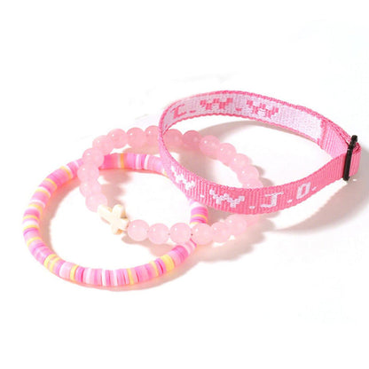 🔥50% off on the last day!🔥Letter Design Beaded Bracelet