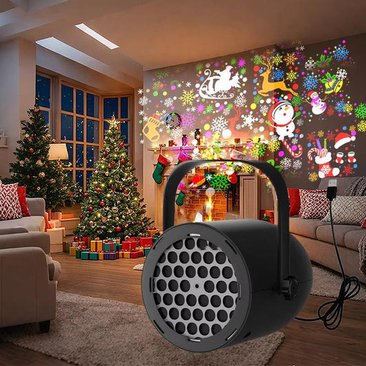 🔥LAST DAY SALE-80% OFF🔥-⭐ LED Christmas Projection Lamp – 16 Patterns of Pure Holiday Magic! 🎄✨