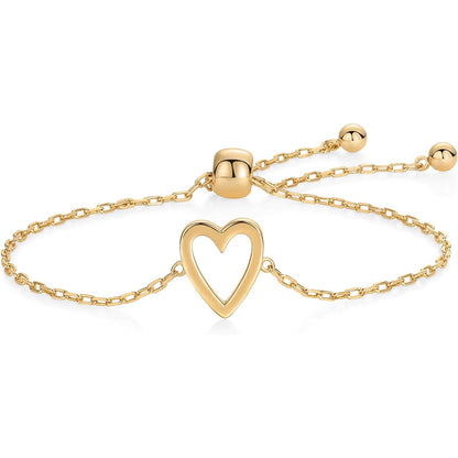 DIYSTAR Dainty Heart Charm Bracelet - Adjustable Link Chain for Women, Meaningful Gift（副本）