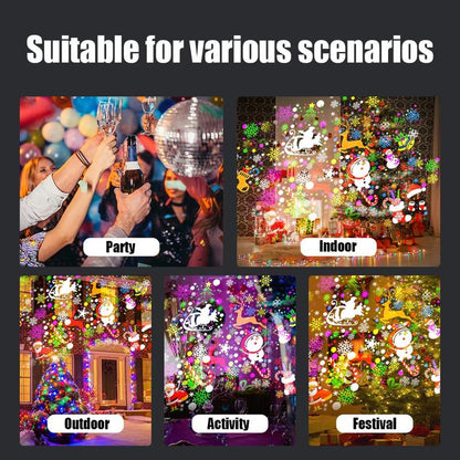 🔥LAST DAY SALE-80% OFF🔥-⭐ LED Christmas Projection Lamp – 16 Patterns of Pure Holiday Magic! 🎄✨（副本）