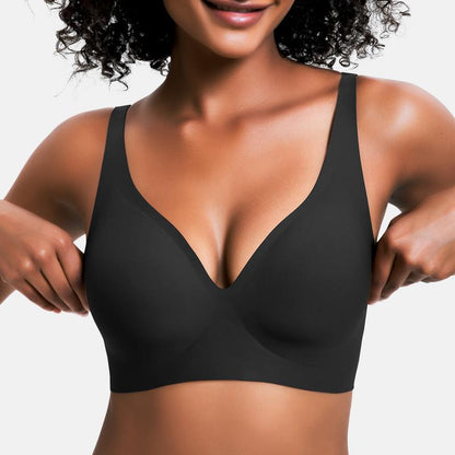 🔥 80% OFF! Wireless Comfort Bras for Women - Seamless Push Up Bralette & Deep V Neck Everyday Bra（副本）