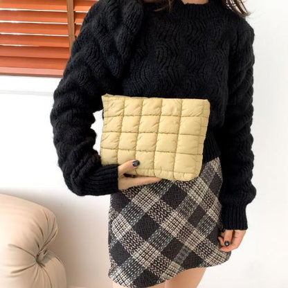 🎁 Black Friday Deal! Quilted Clutch Bag - Large Capacity Travel Organizer with Zipper | Perfect Thanksgiving & Christmas Gift for Women & Girls（副本）