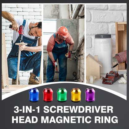 🎁Christmas Flash Sale: 🔥Buy 3 Get 2 Free🎁Special Offer|3-in-1 Screwdriver Head Magnetic Ring